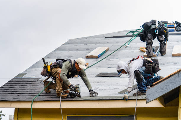 Professional Gutter Installation technician working in Madison, NE